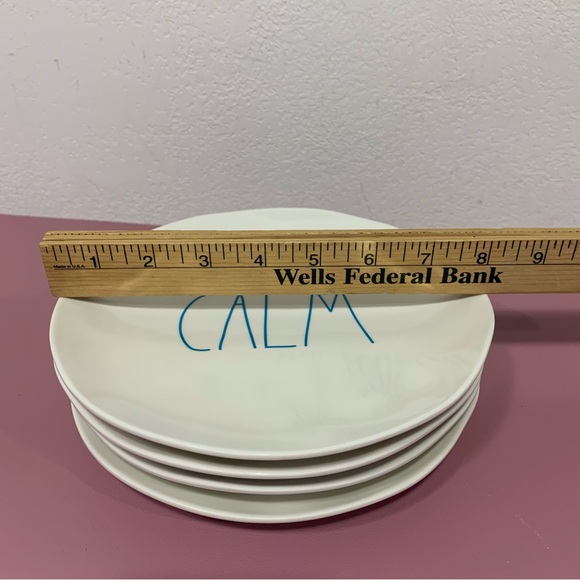 Rae Dunn Set of 4 MELAMINE PLASTIC SUMMER DINNER PLATES calm beach relax sun - Picture 8 of 8